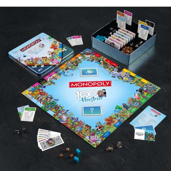 Monopoly 100 Years Of Hasbro Board Game in 3D Raised Collectable Tin NEW SEALED - Picture 2 of 10